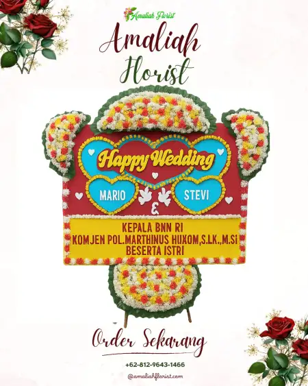 Papan Bunga Pernikahan Setia Asih